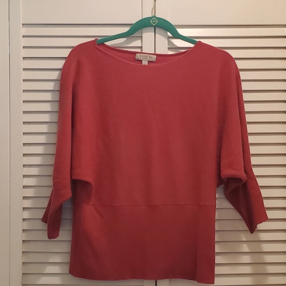 Nordstrom Boat Neck Cashmere Cinnamon spice Size S